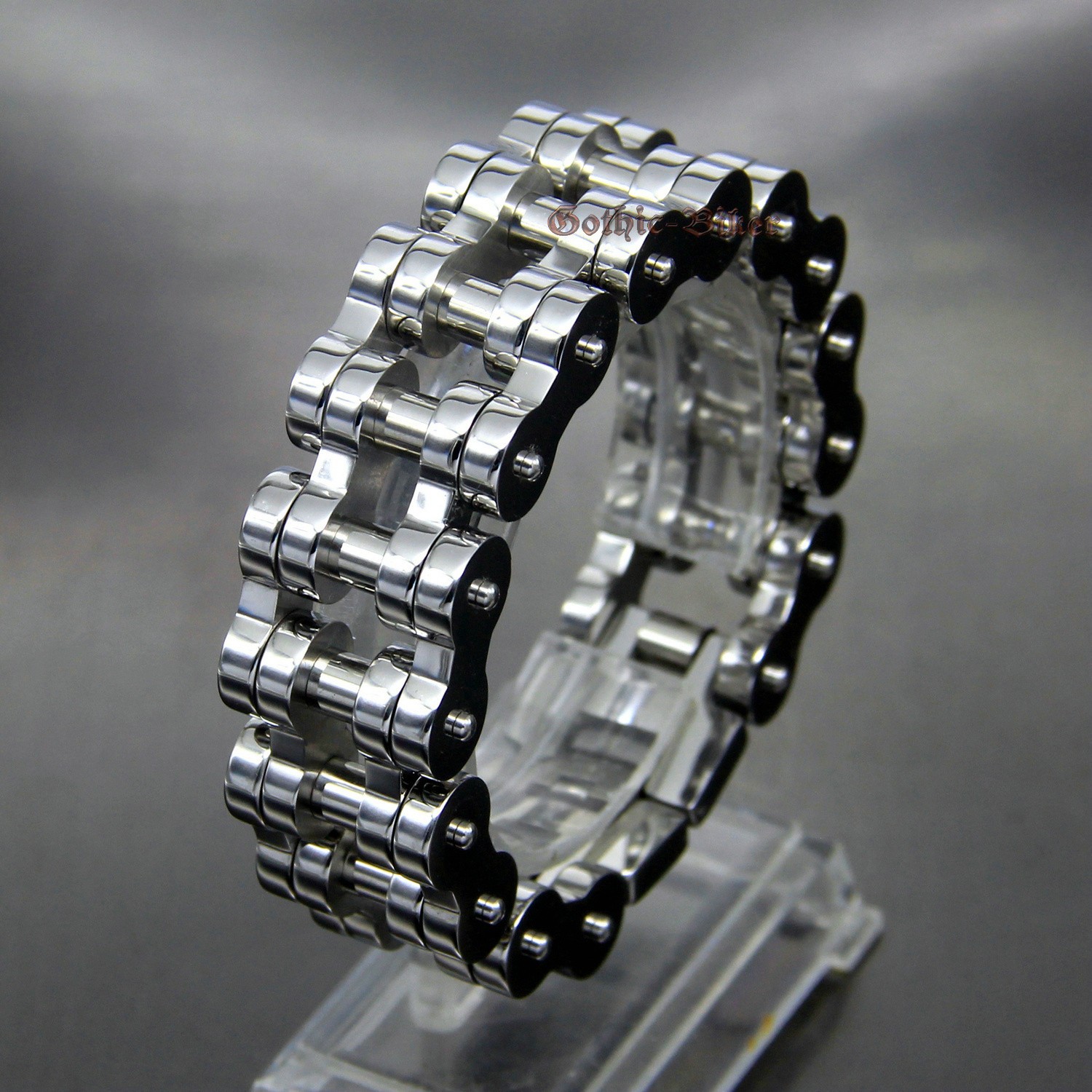 Heavy Chunky Motorcycle Bike Chain Mens Bracelet Stainless Steel Silver Polished