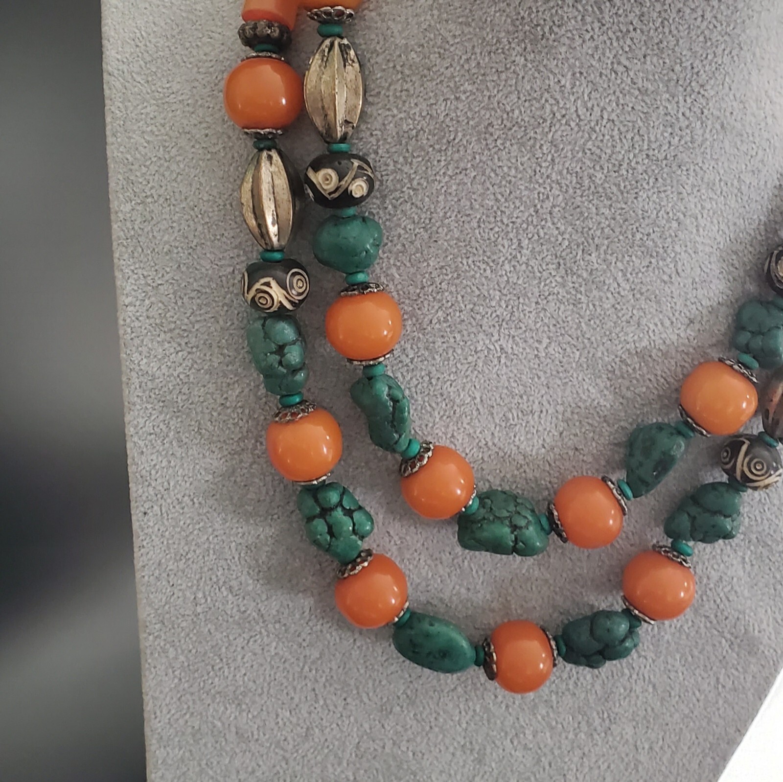 New Bohemian Boho Lot of 2 Necklaces 19 to 22 in. World Market Exclusive India