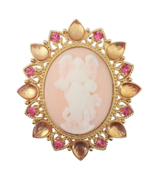 Cameo Brooch Vintage Style Jewelry Pins Necklace Pendant Charm Brooches Jacket