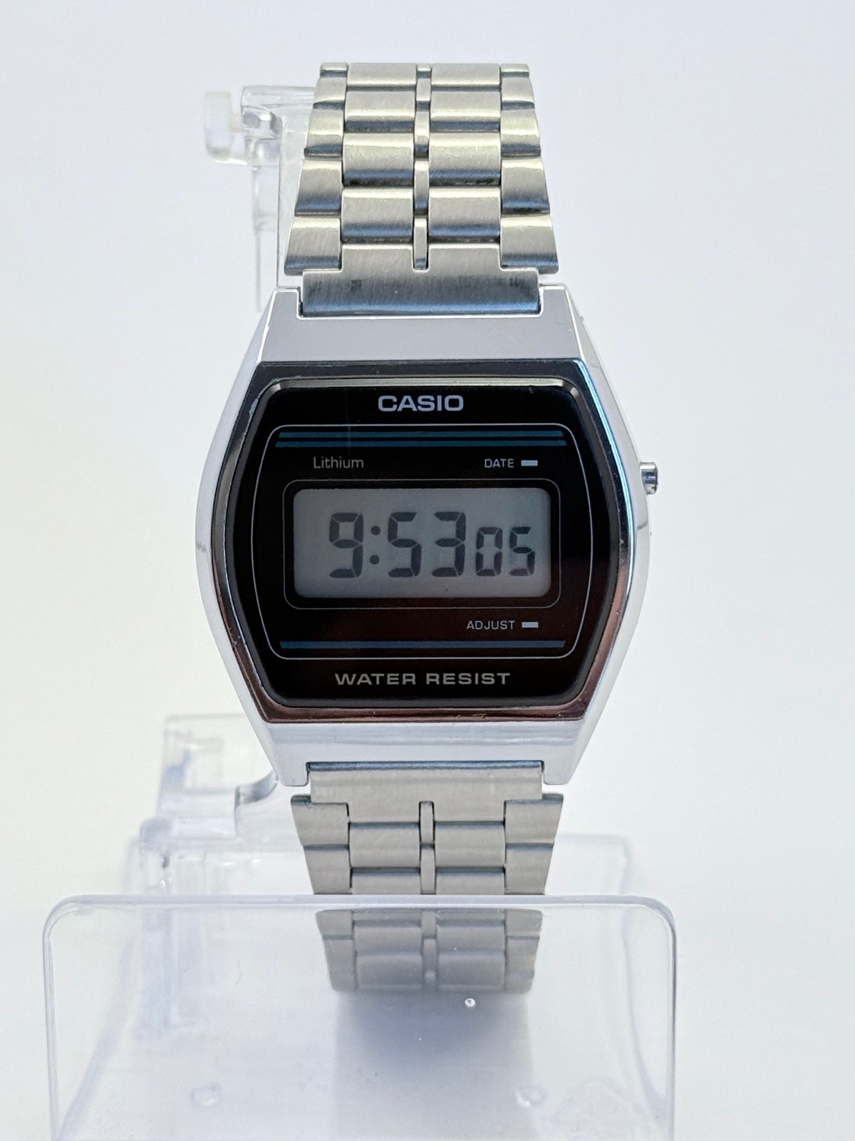 Rare Silver Stainless Steel Casio B‑612W Vintage Digital Watch 1988 Retro Tech