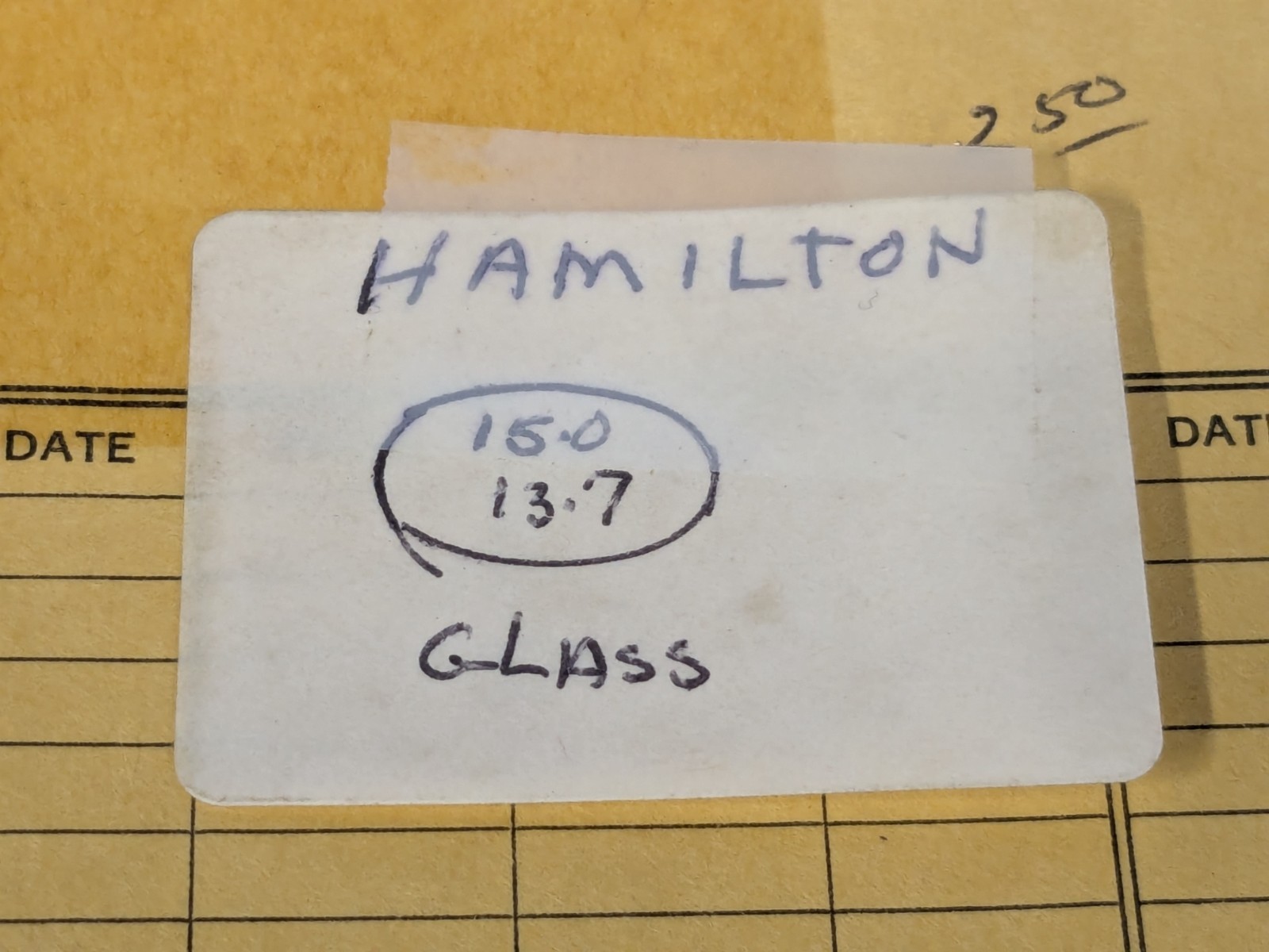 NOS Glass Watch Crystal for Hamilton Ladies 15.0mm x 13.7mm – Oval