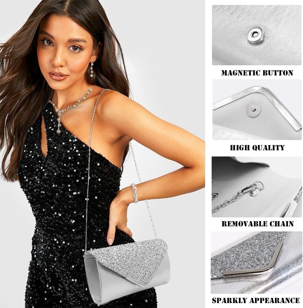 Hypoallergenic 10 pcs Silvery Rhinestone Jewelry Set – Perfect for Formal Events