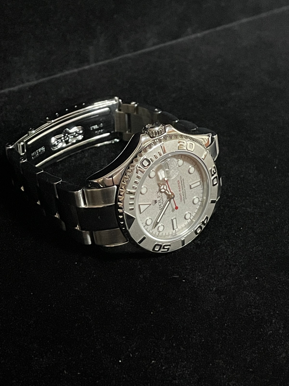1999 Rolex Yacht-Master 168622 Platinum Dial SS Midsize No Papers 35mm
