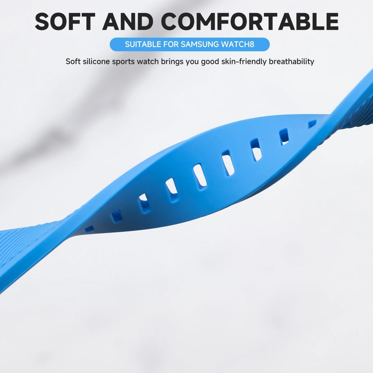 Silicone Watch Strap for Samsung Galaxy Watch 8 40mm 44mm 8 Classic 46mm Band