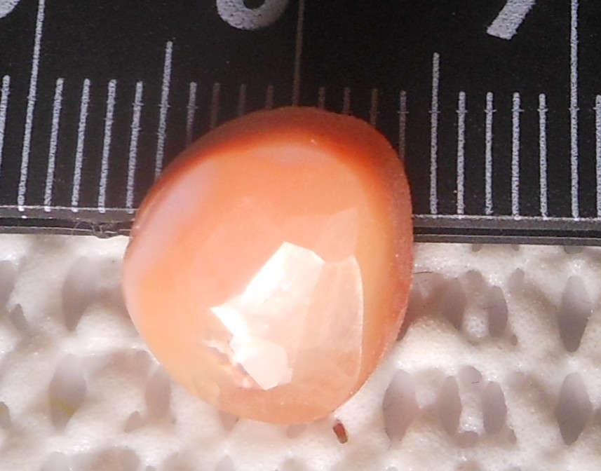 3.40ct Mexican Fire Opal Gemstone 11.7mm x10.2mm x 4.7mm Lovely Cabochon