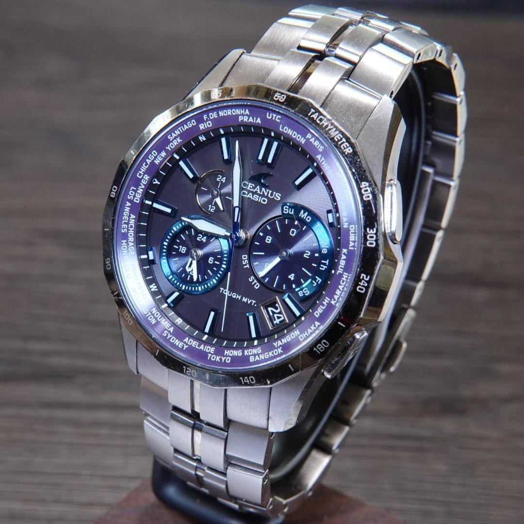 CASIO OCEANUS Manta OCW-S1400-1AJF Titanium Solar Atomic Chronograph Watch Japan