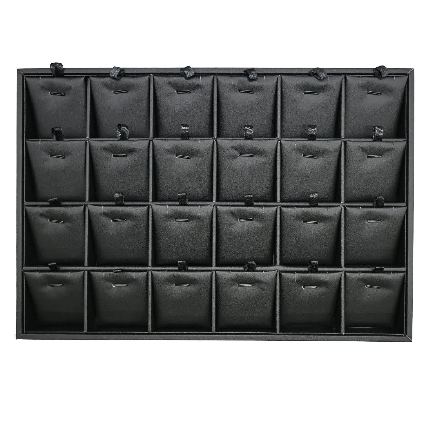 24 Compartment Jewelry Pendant Display Showcase Tray