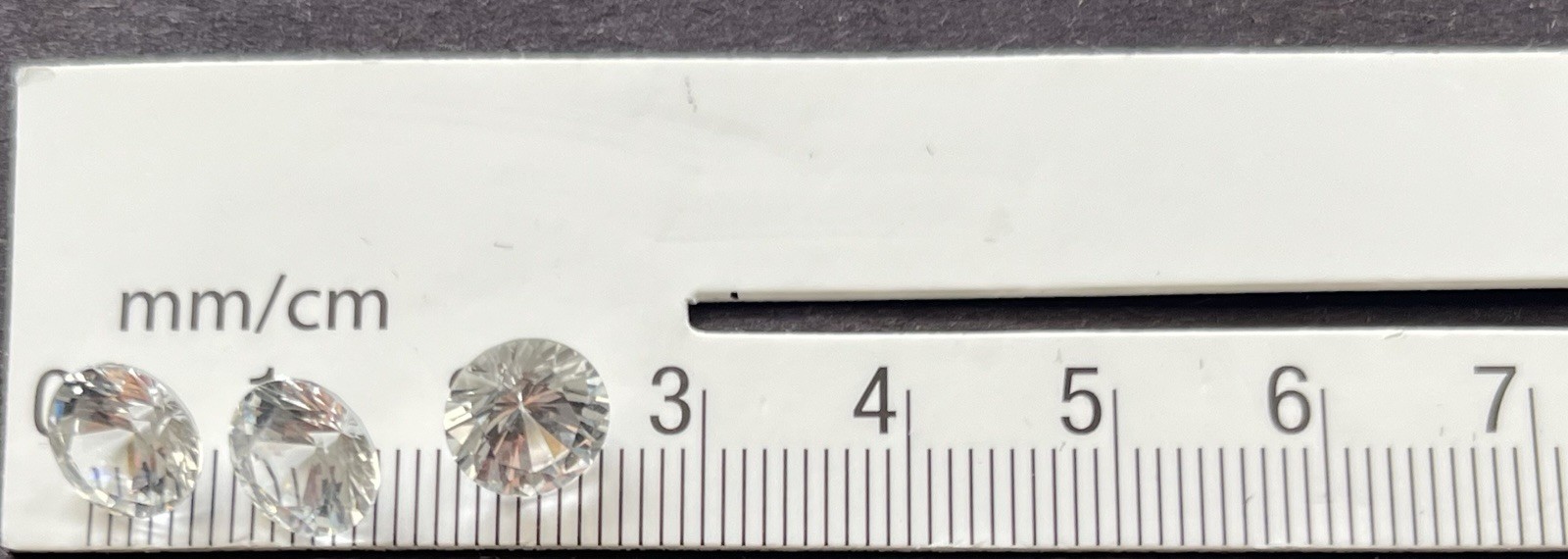 Parcel Of Three White Yag Gemstones (Yttrium Aluminum Garnet.)