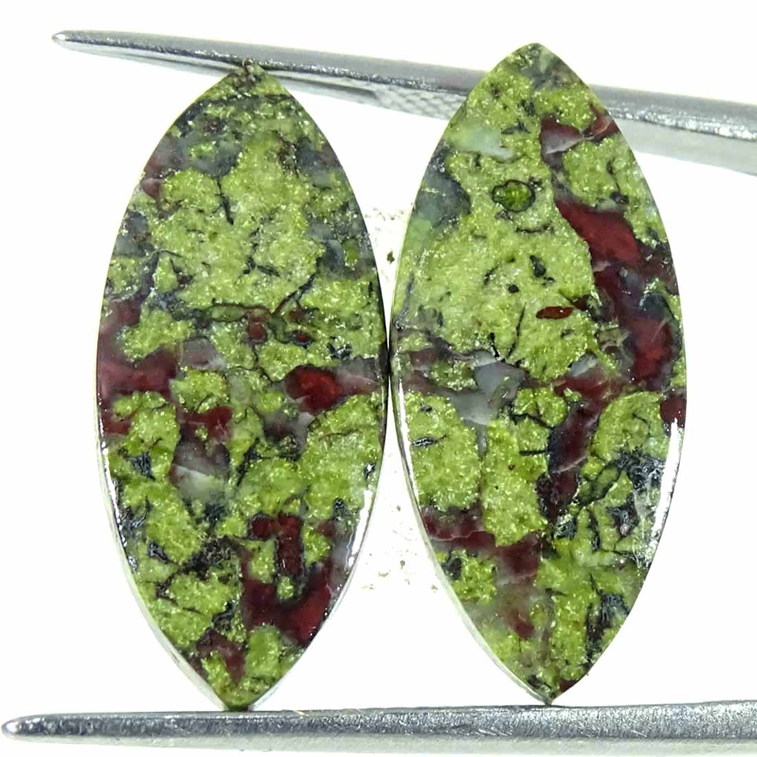13.90Cts Natural Dragon Blood Jasper Marquise Pair Cabochon Loose Gemstone