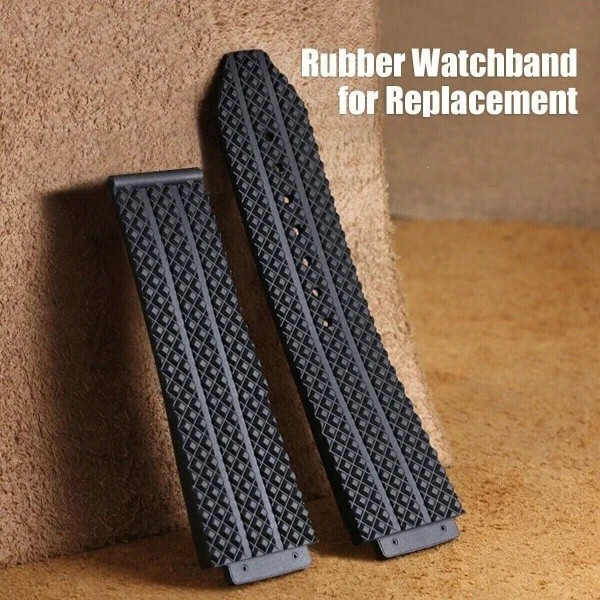 24MM RUBBER WATCH STRAP BAND FOR HUBLOT FUSION BIG BANG 44-44.5-45MM CERAMIC