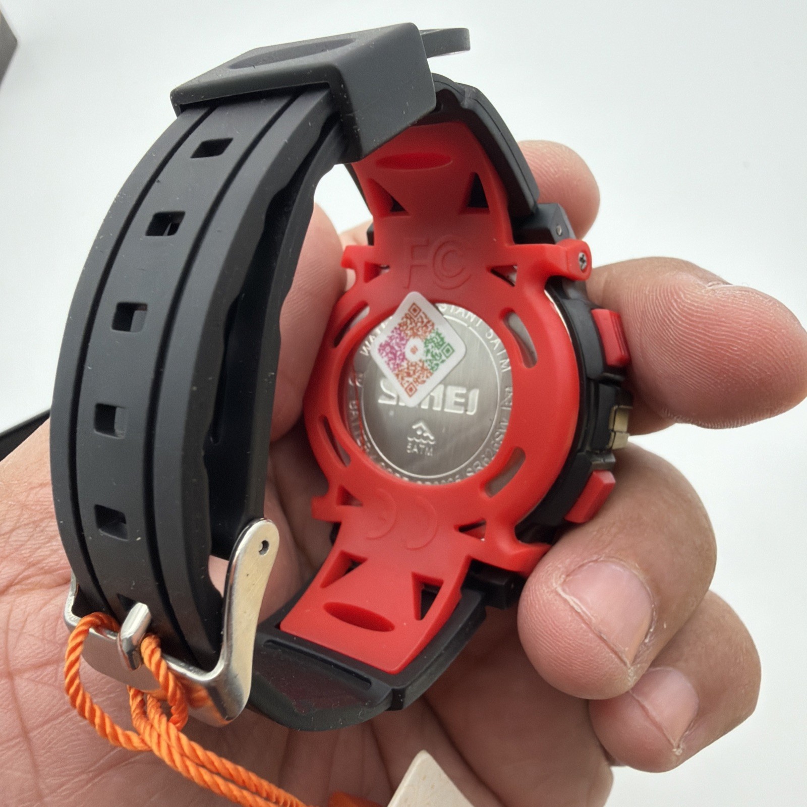 SKMEI Dual Time Alarm Chronograph Analog Digital Men’s Watch Red Black