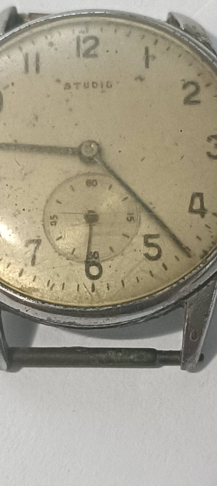 Antique old men wristwatch Studio fond acier inoxydable