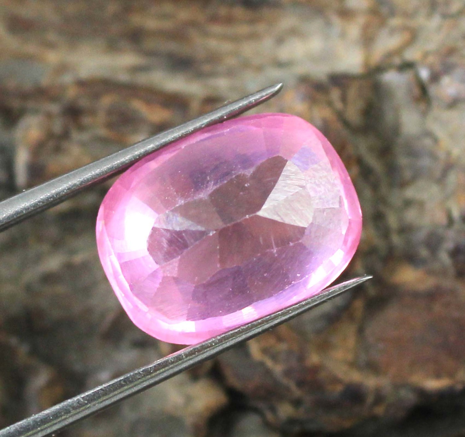 Srilankan Natural Pink Spinel 10.45 Ct/12 mm Cushion Gemstone Certified T36524
