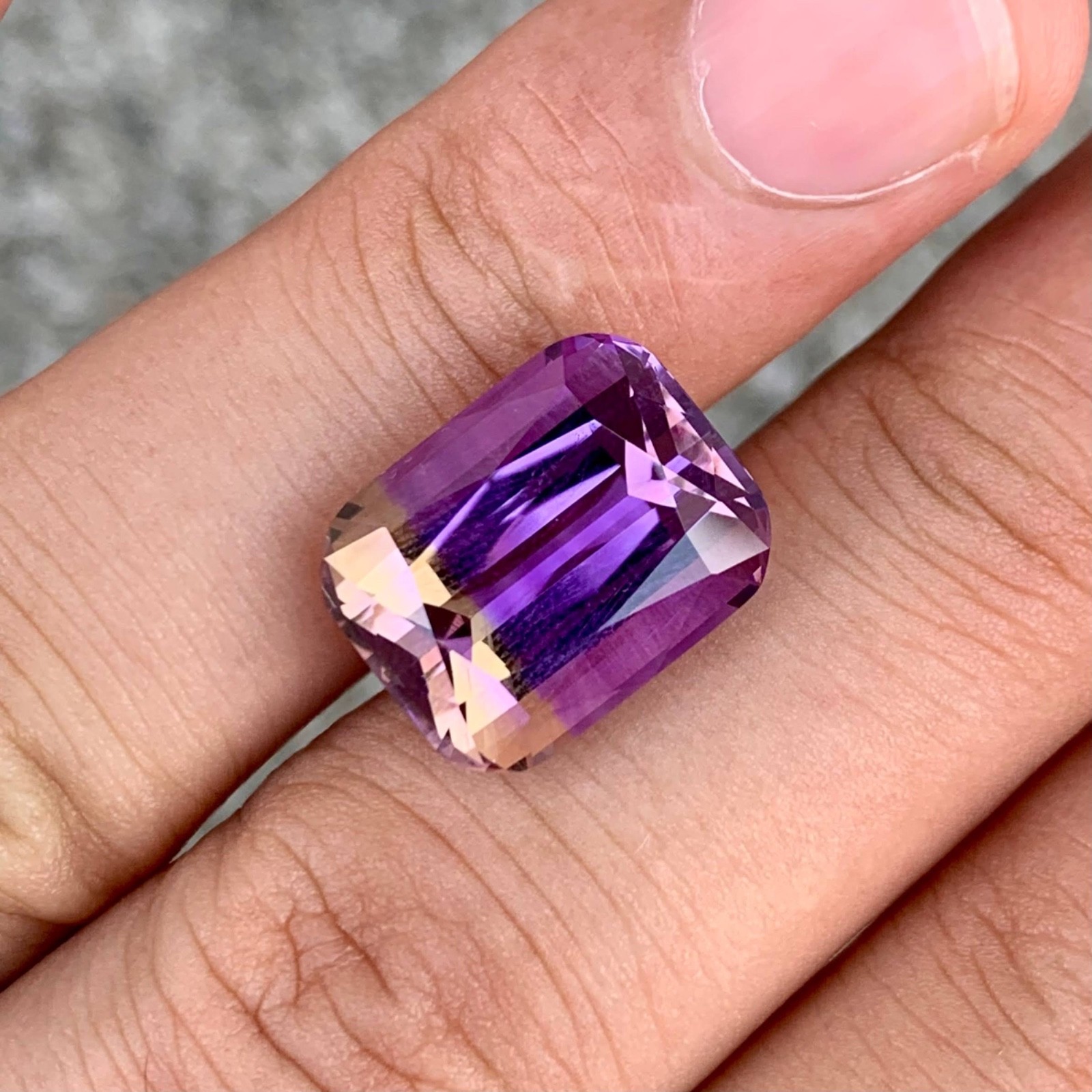12.78 Carats Natural Fine Ametrine Cushion Cut From Bolivian