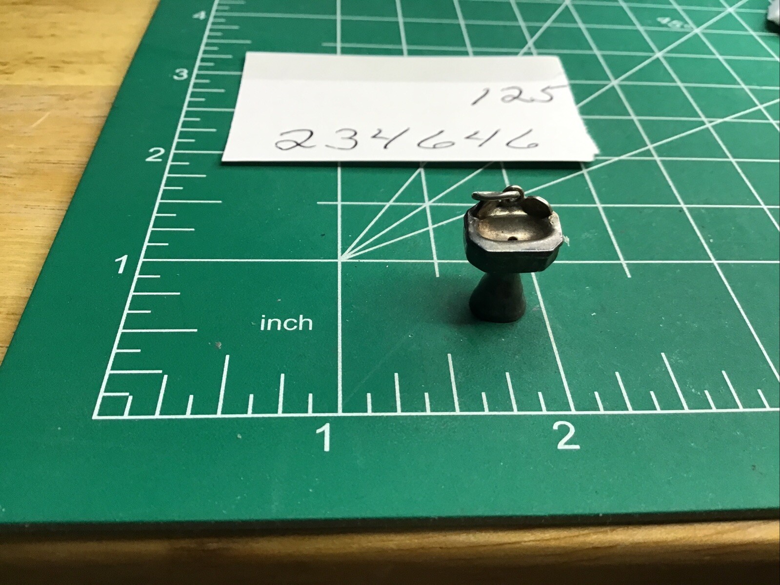 925 Sterling Silver Vintage Sink Charm Pendant