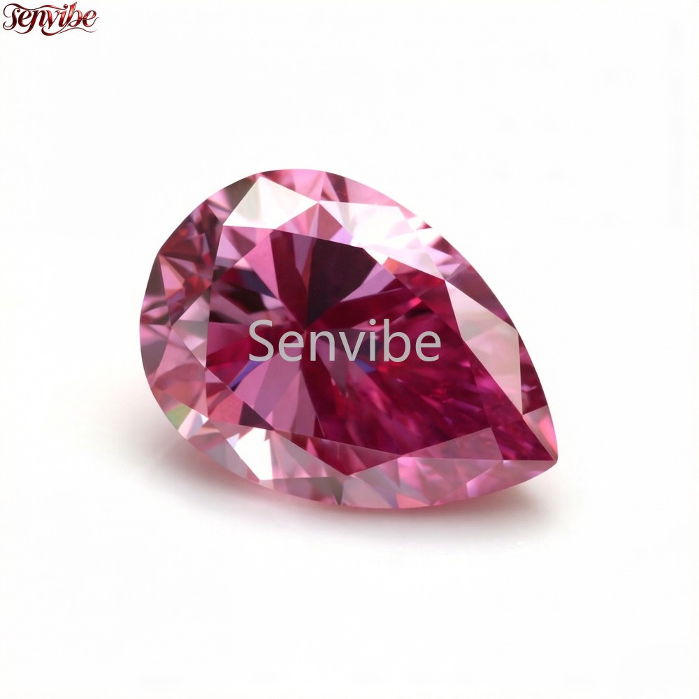 0.35~5ct VVS1 Pink Pear Excellent Cut Moissanite Loose Gemstones Jewelry Making