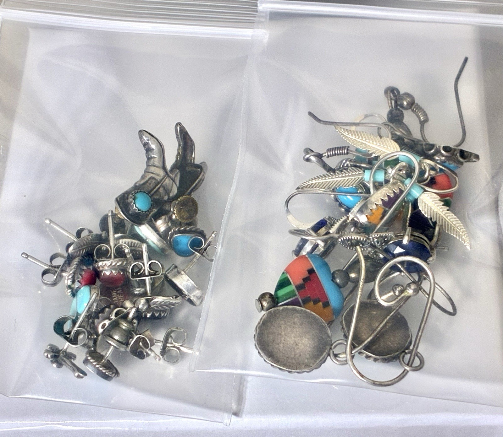 Sterling Silver Southwest Earrings Lot Turquoise 13 Pairs 925