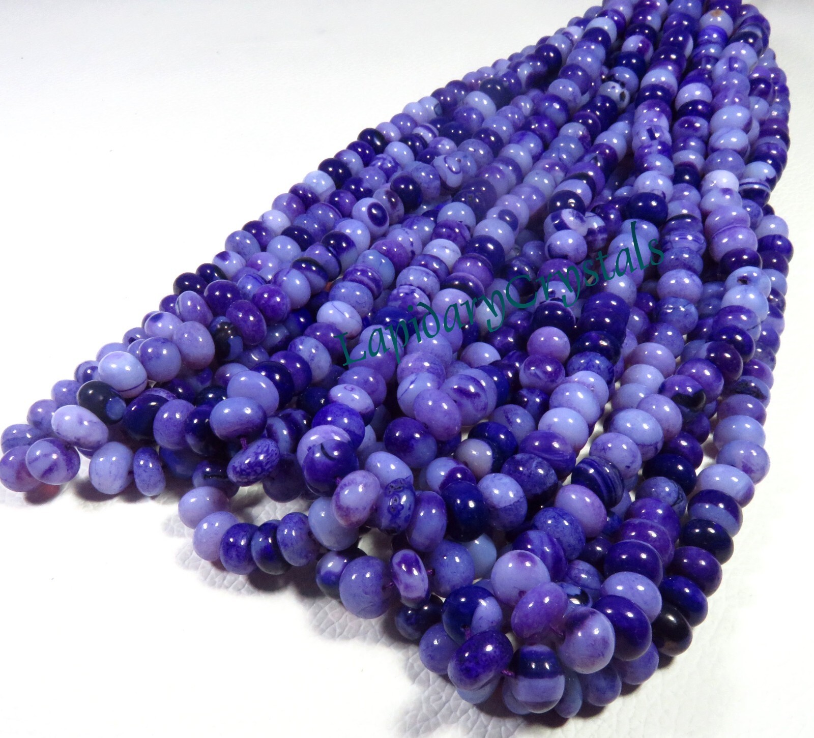 8.25-8.5mm Charoite Opal Rondelle Smooth Beads Charoite Gemstone Briolette Beads