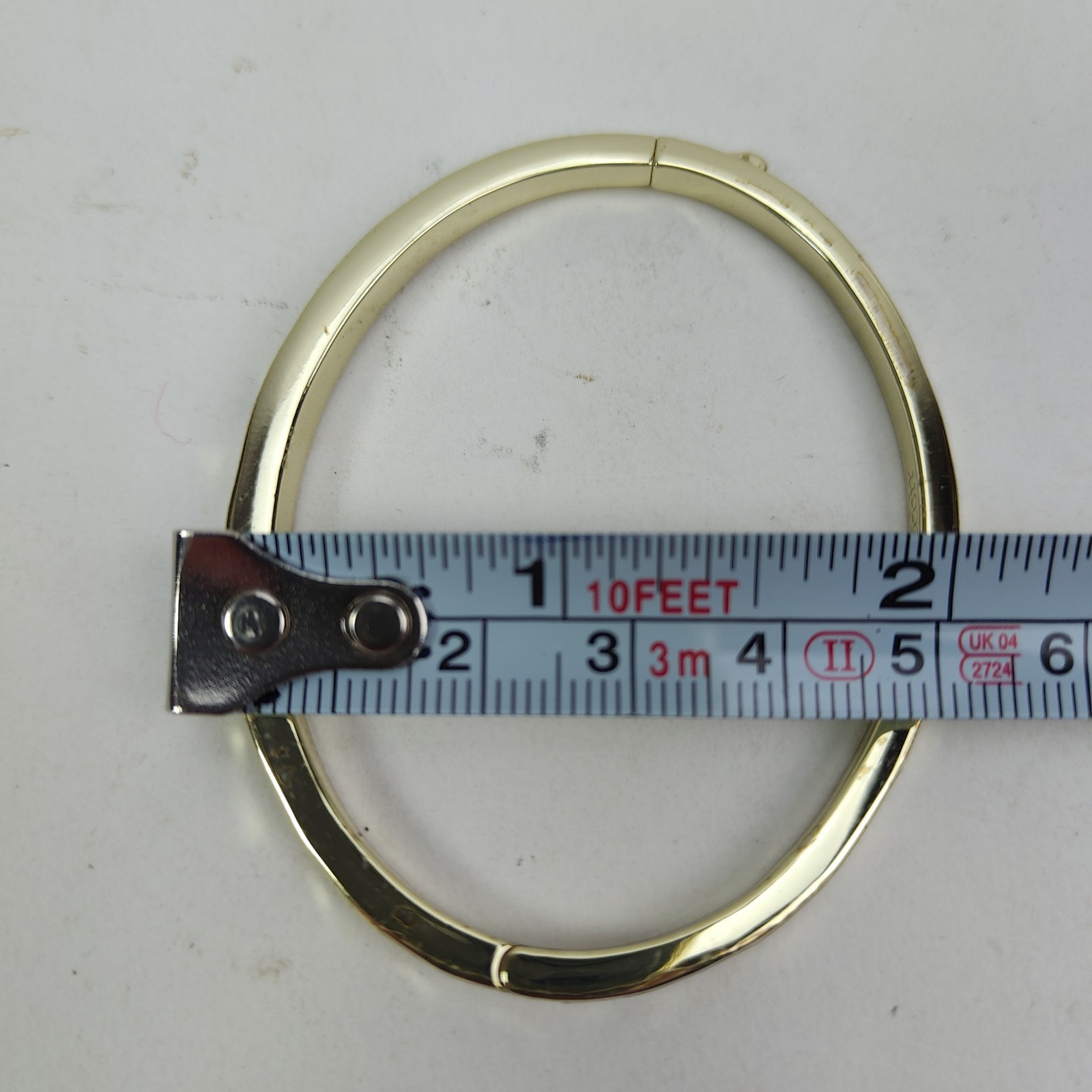 KENDRA SCOTT Zorte Gold Tone Bracelet Hammered Hinged Bangle S/M 16cm 6.25″