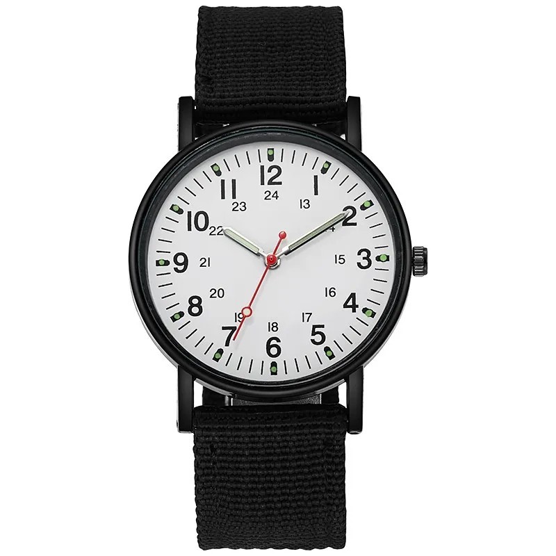 Men’s Military Army Luminous 24 Hours Dial Nylon Strap Date Quartz Wrist Watch