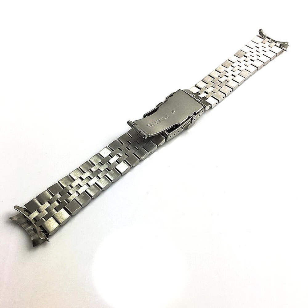 Metal Steel Jubilee Bracelet Curved End Replacement Watch Band Double Lock #7001