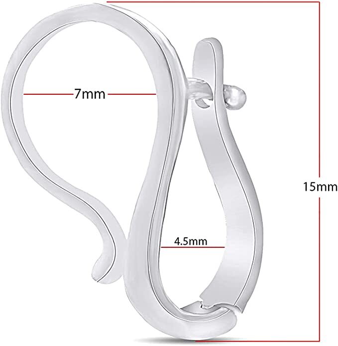 7mm Fits Enhancer Pearl Slide Hanger Interchangeable Pendant 925 Sterling Silver