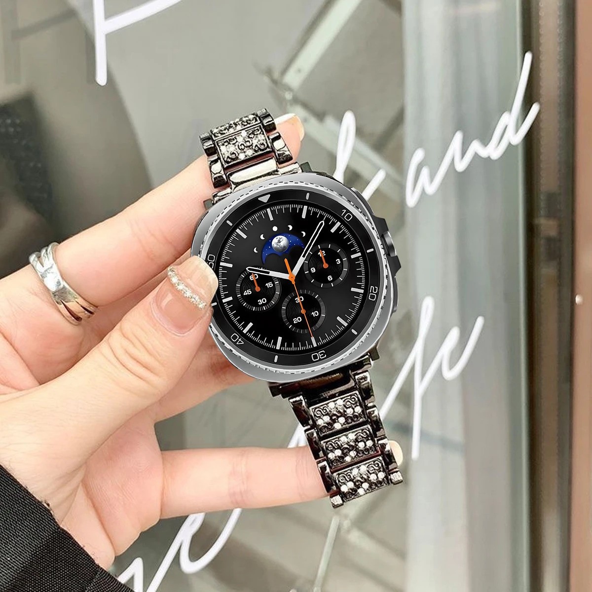 Luxury Diamond Metal Band for Samsung Galaxy Watch 8 40 44mm Classic 46mm Women
