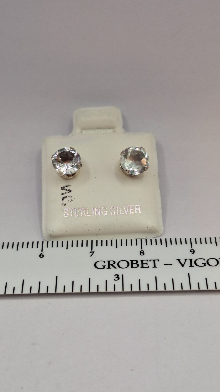 925 Silver Topaz Approx. 1 CT (6x3mm) Designer Earrings.
