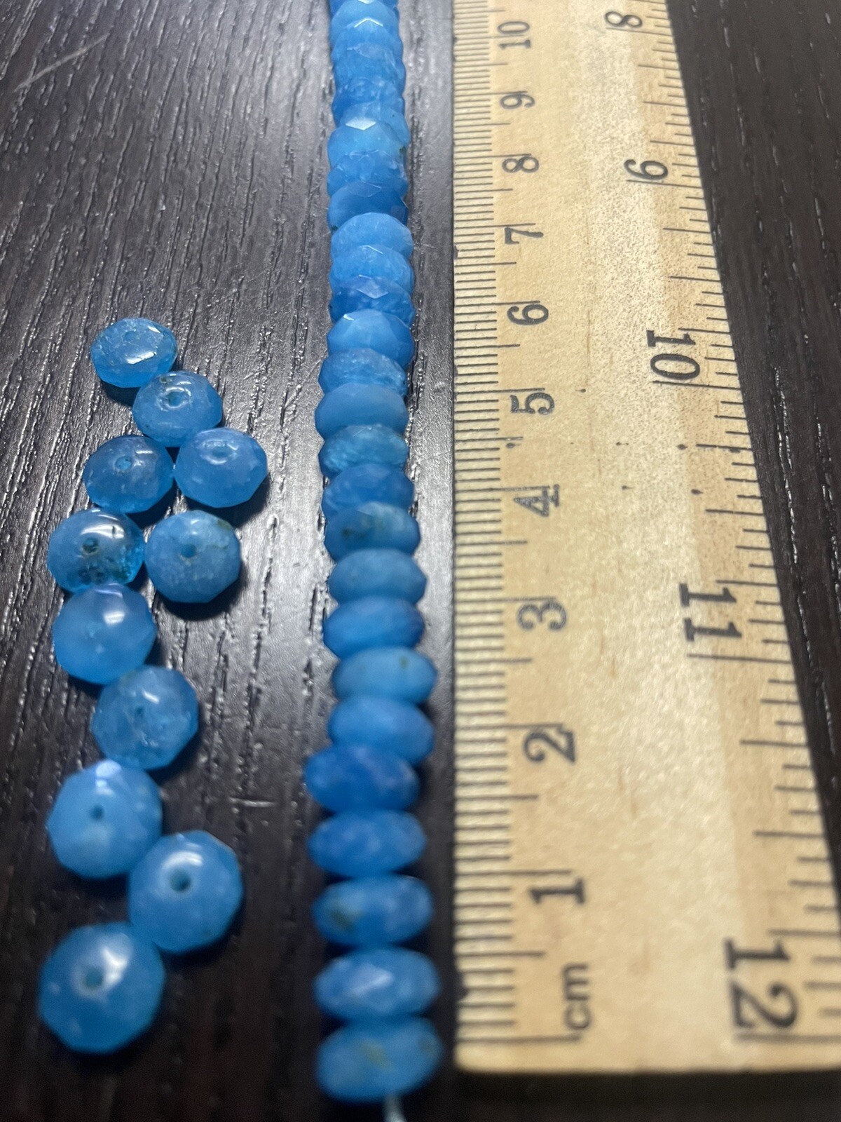 Blue Quartz Beads Roundelle Gemstones Loose 3×7 mm