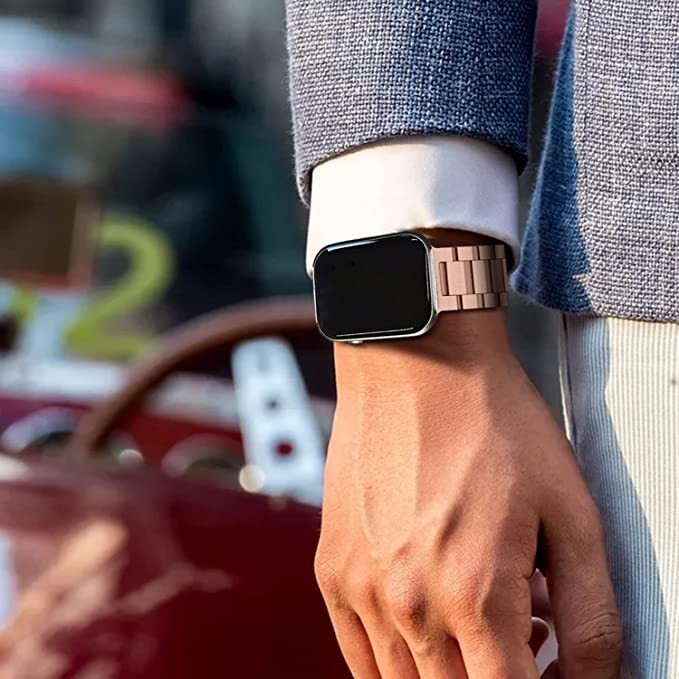 MAENWVO Metal Watch Band Compatible with Apple Watch Band 38mm/40mm/41mm