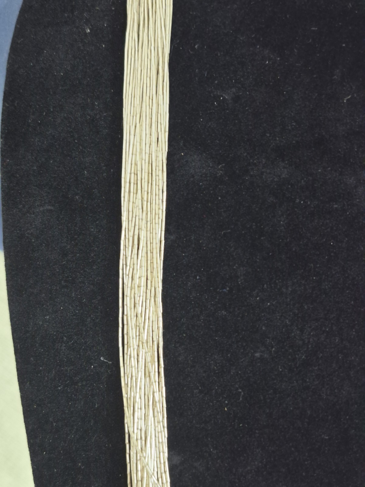 Vintage Navajo Native American Liquid Sterling Silver 30 Strand Necklace 22″27g