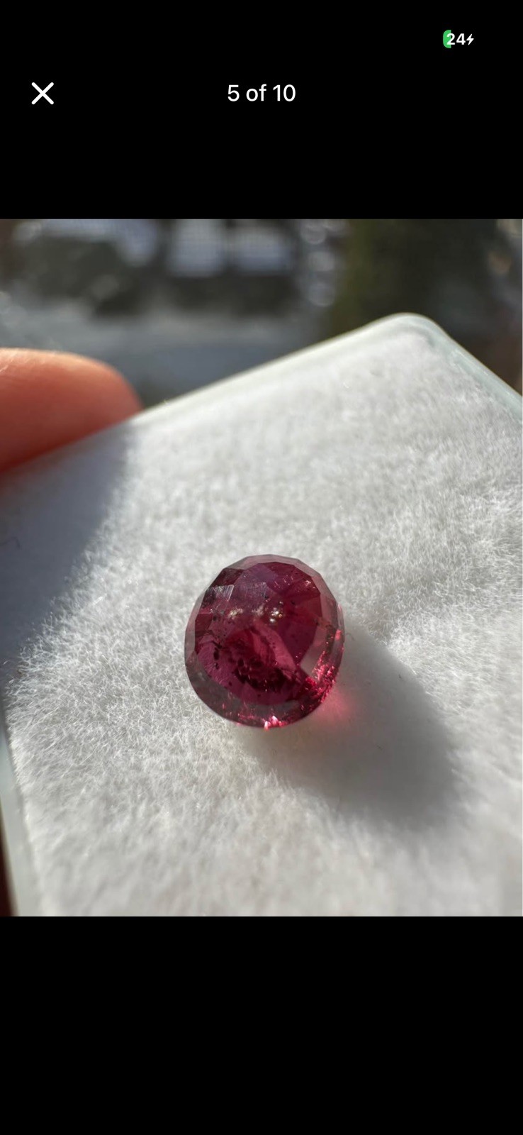 1.06ct Ruby Certified Unheated Natural Red Faceted Oval Cut Gem From Mozambique