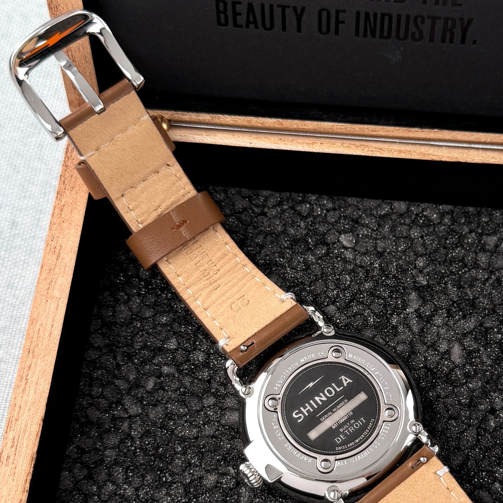 Shinola Runwell Watch 41mm Cream Dial Argonite 1069 Men’s Watch S0110000110