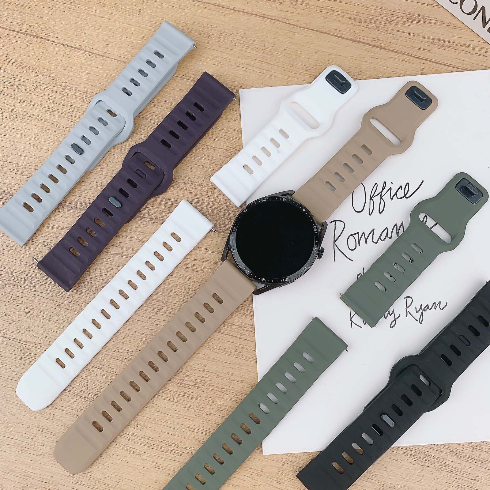 For Samsung Galaxy Watch 7 6 5 Pro 4 FE Soft Liquid Silicone Sport Band Strap