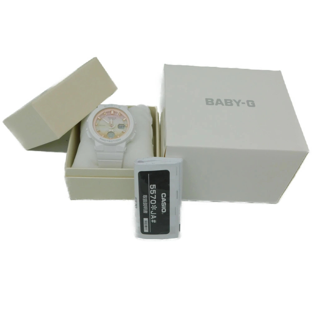 With Box CASIO BABY G Beach Traveler Series BGA 250 7A2JF Quartz Analog Digital