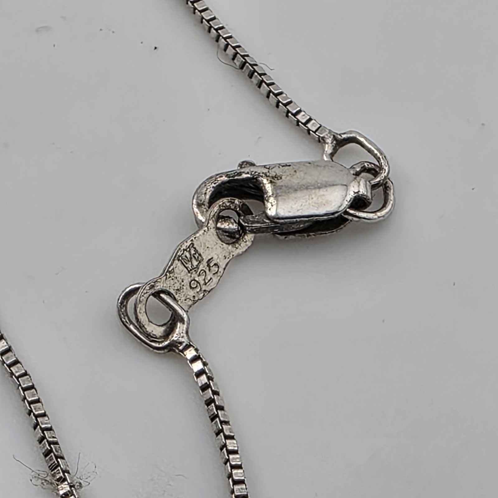 925 Silver Necklace 20″ Box Chain Star Pendant None STERLING SILVER