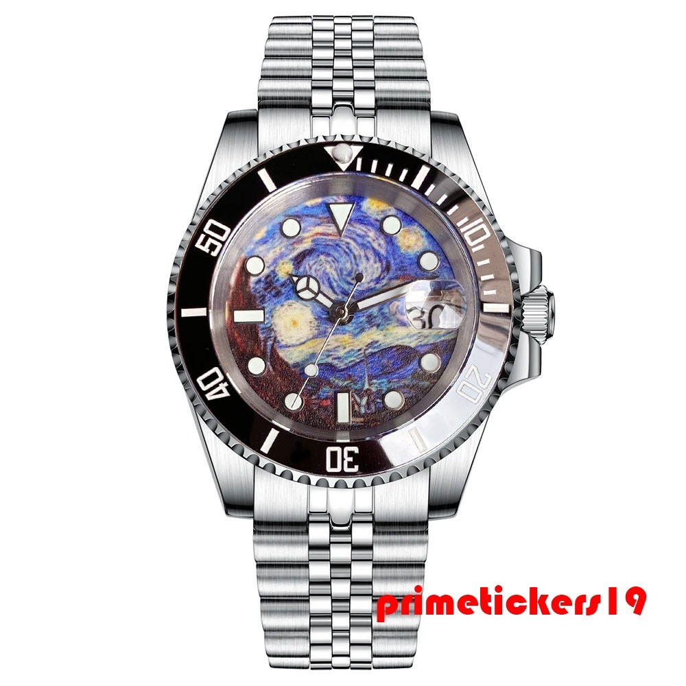 Tandorio Full Lume Starry Sky Dial Date NH35 Men’s 40mm Automatic Watch Sapphire