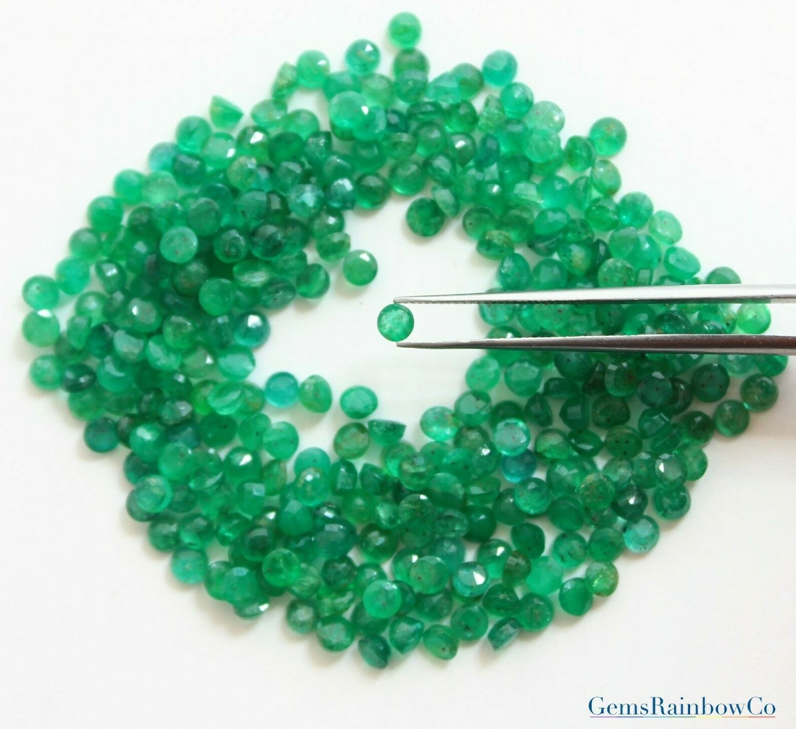 Natural Green Round, Zambian Emerald, Green colour, 2 mm To 5mm, #826