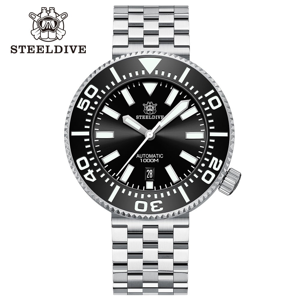 STEELDIVE SD1976P Mens 48mm 1000M Automatic Dive Watch NH35 Sapphire Steel