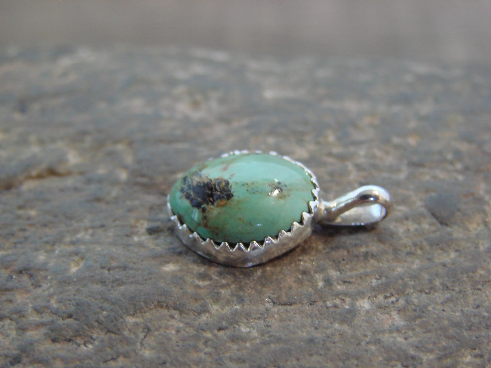 Native American Sterling Silver & Turquoise Pendant – Yazzie