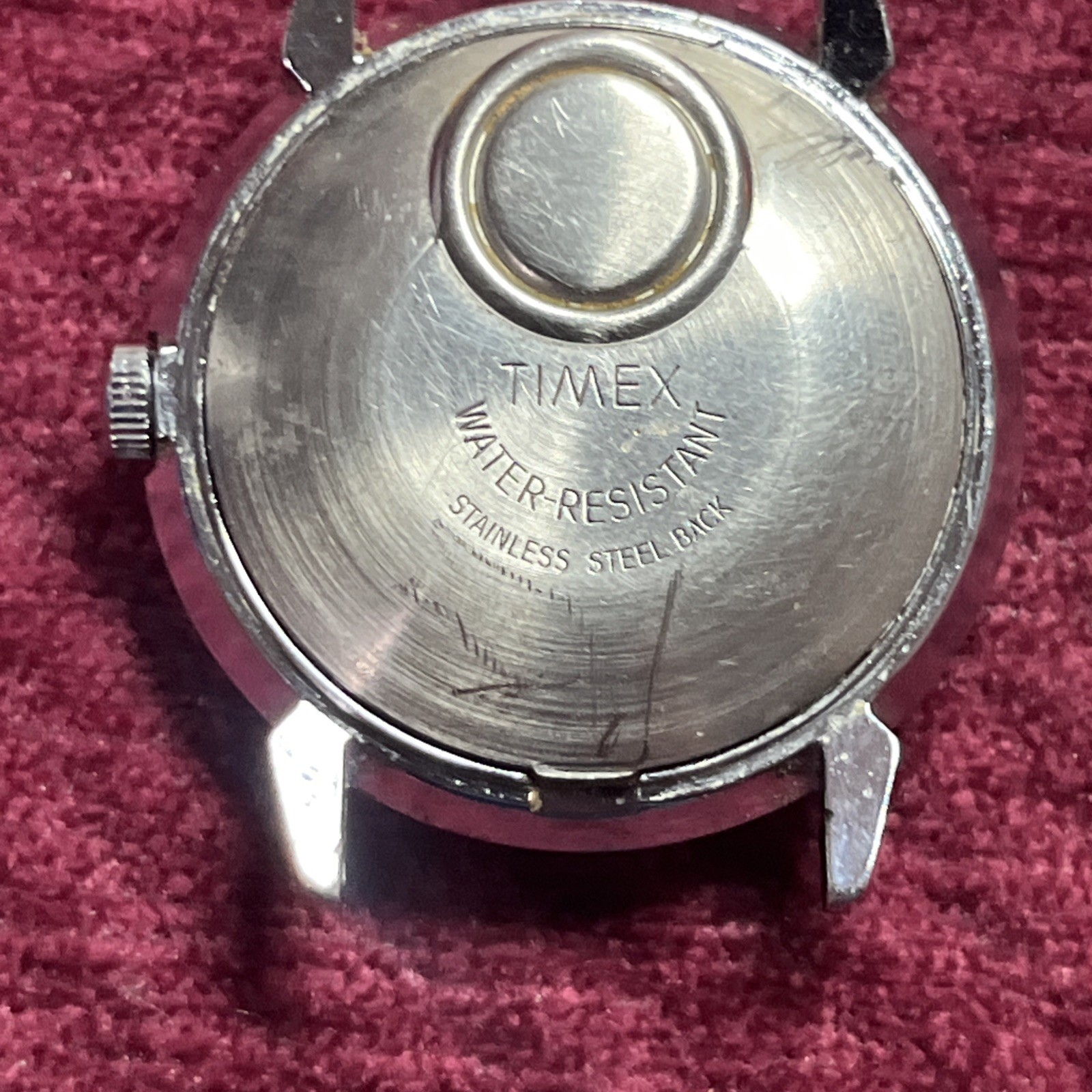 Vintage Timex 37mm Electric Dynabeat Watch Silver Tone Nice Patina