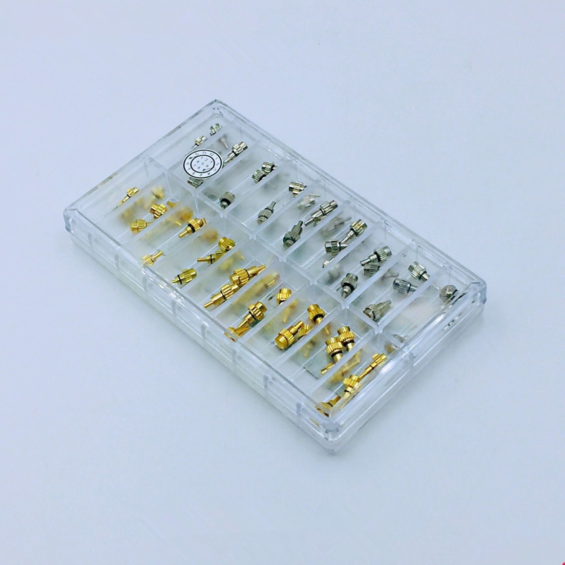 1 Set Stainless Steel Silver/Gold Watch Pusher Button Crown Flat Head Push Type