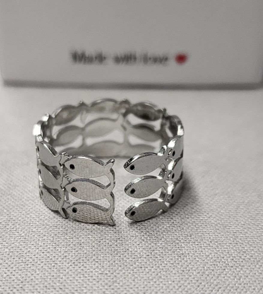 Hope Rings Swim Against The Current Adustable Ring sz 8.5