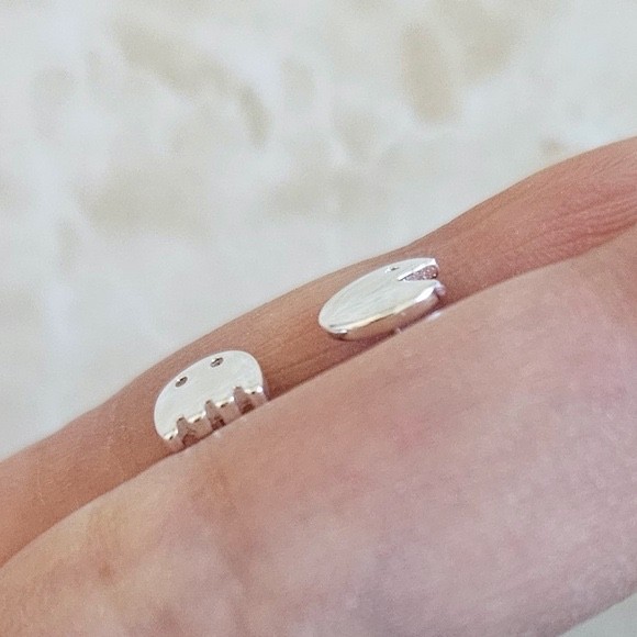 Pac Man Earring Sterling Silver Video Gamer Birthday Gift Daughter Friend Sister