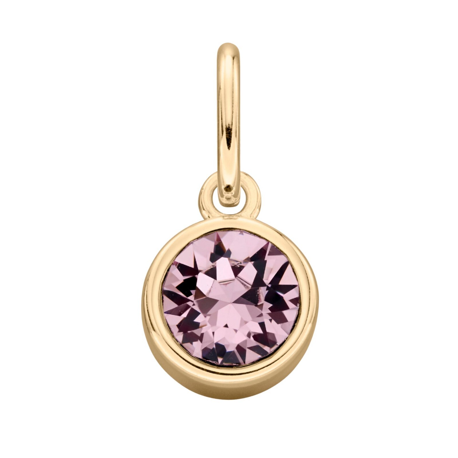Crystal Birthstone Pendant 9ct Yellow Gold Plated Hallmarked All Months