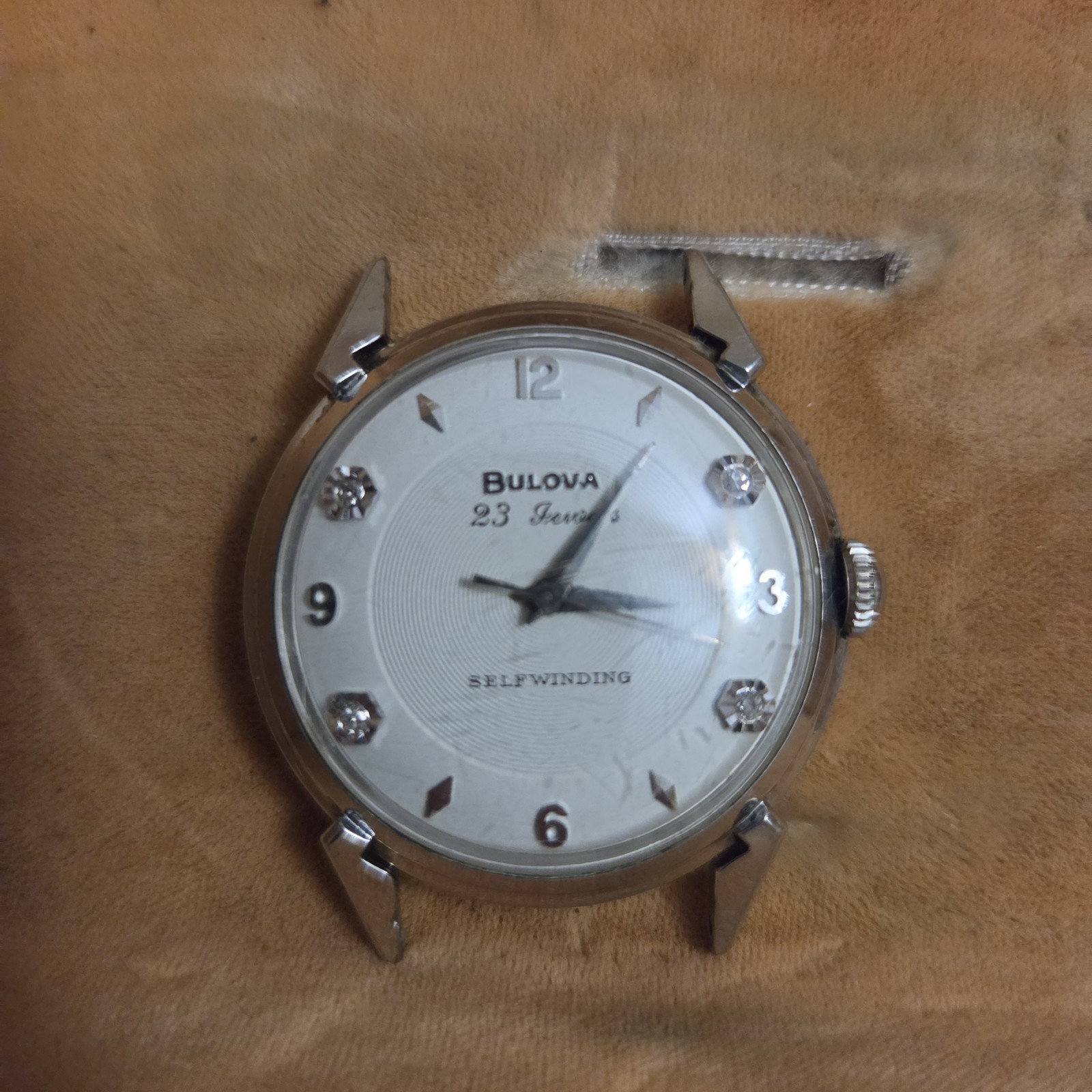 Bulova 23 Jewels Self-Winding Dress Watch Gold Filled Diamond Markers