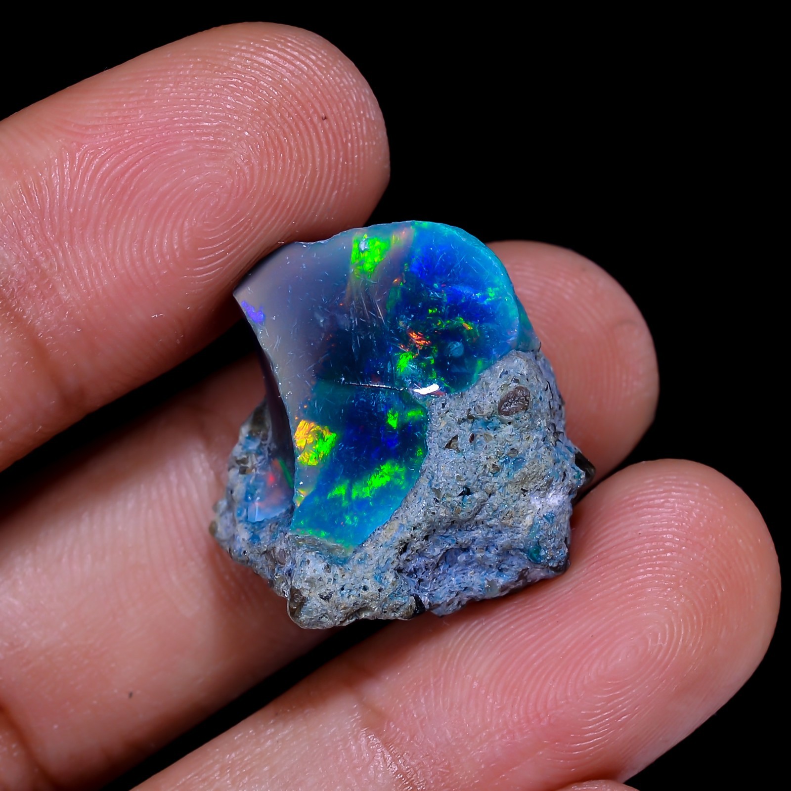 14.00 Ct Natural Black Ethiopian Opal Rough – Ideal for Jewelry, Smoked Opal Raw