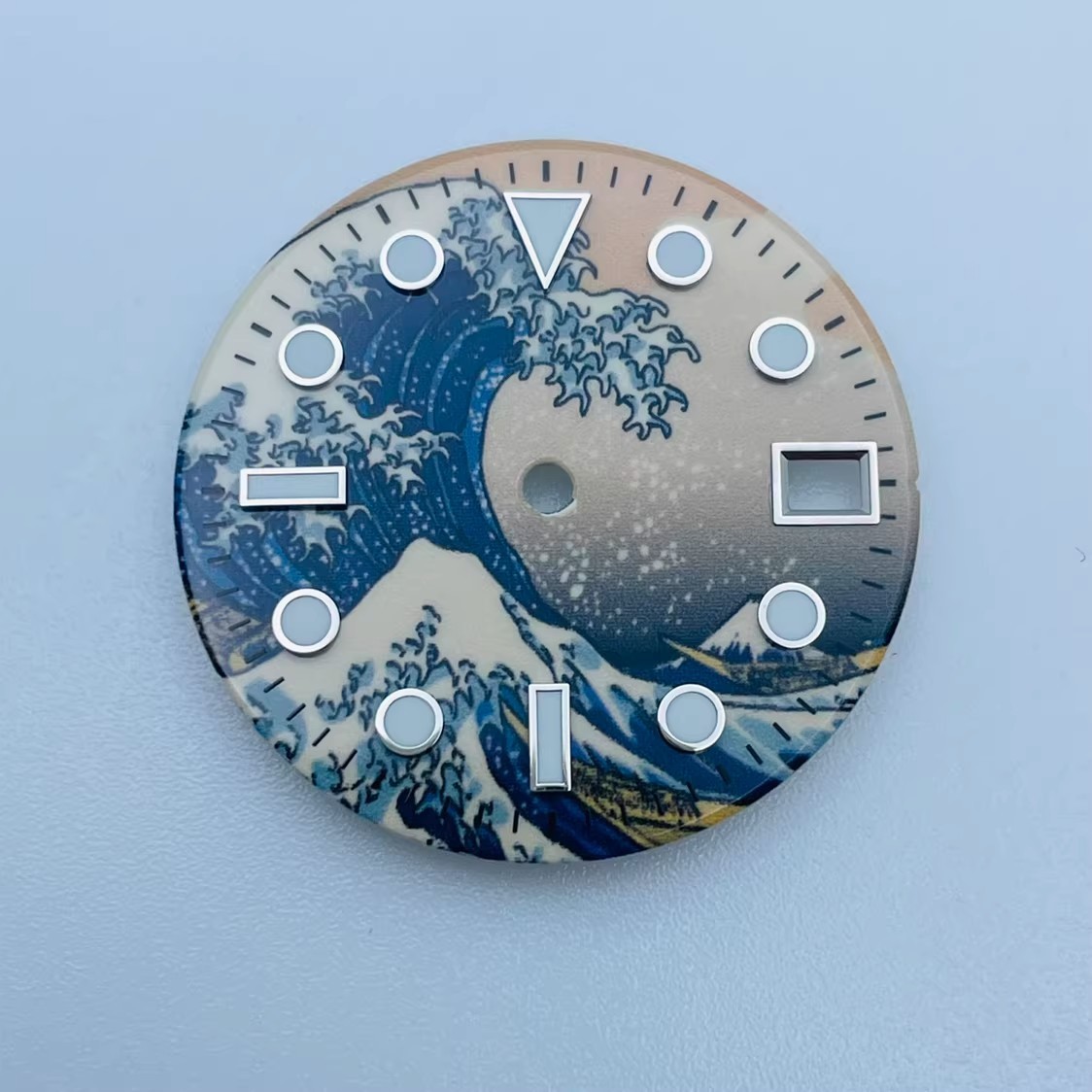 28.5mm Watch Dial Luminous For Seiko NH35 NH36 Movement Kanagawa Sea Mod Parts