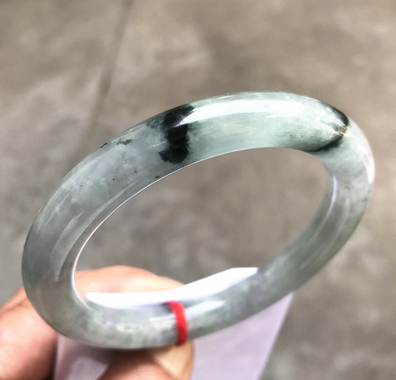61mm Natural Green Myanmar Jadeite Jade Bracelet Bangle Emerald Jade Bracelet