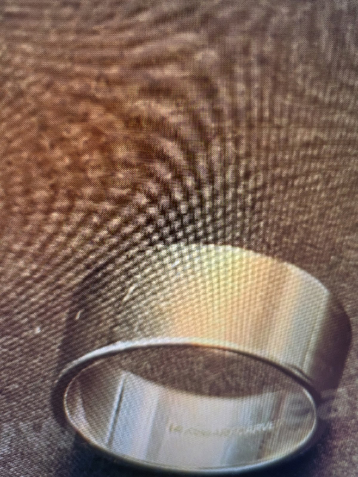 14K White Gold Band Ring Size 7 No Stone